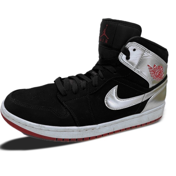Air Jordan 1 Mid Johnny Kilroys Black/Silver - Picture 1 of 3
